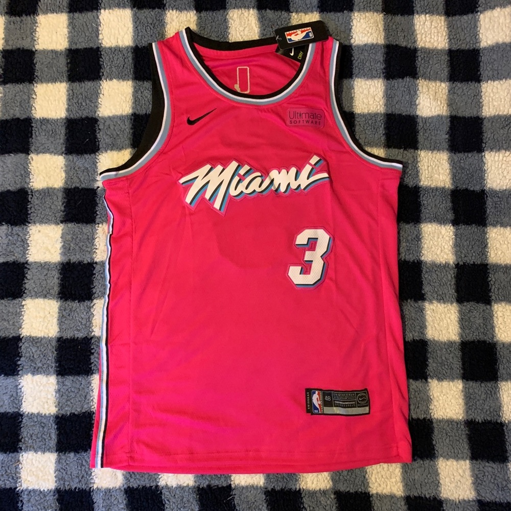 Pink Dwayne Wade Miami Heat Jersey